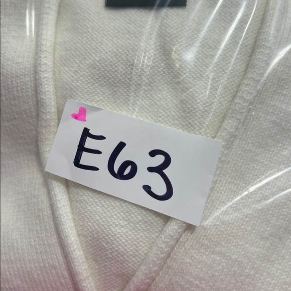 Eddie Bauer Cream V-Neck Knit Sweater Top Women’s Large Classic Soft Stretch - Picture 8 of 8